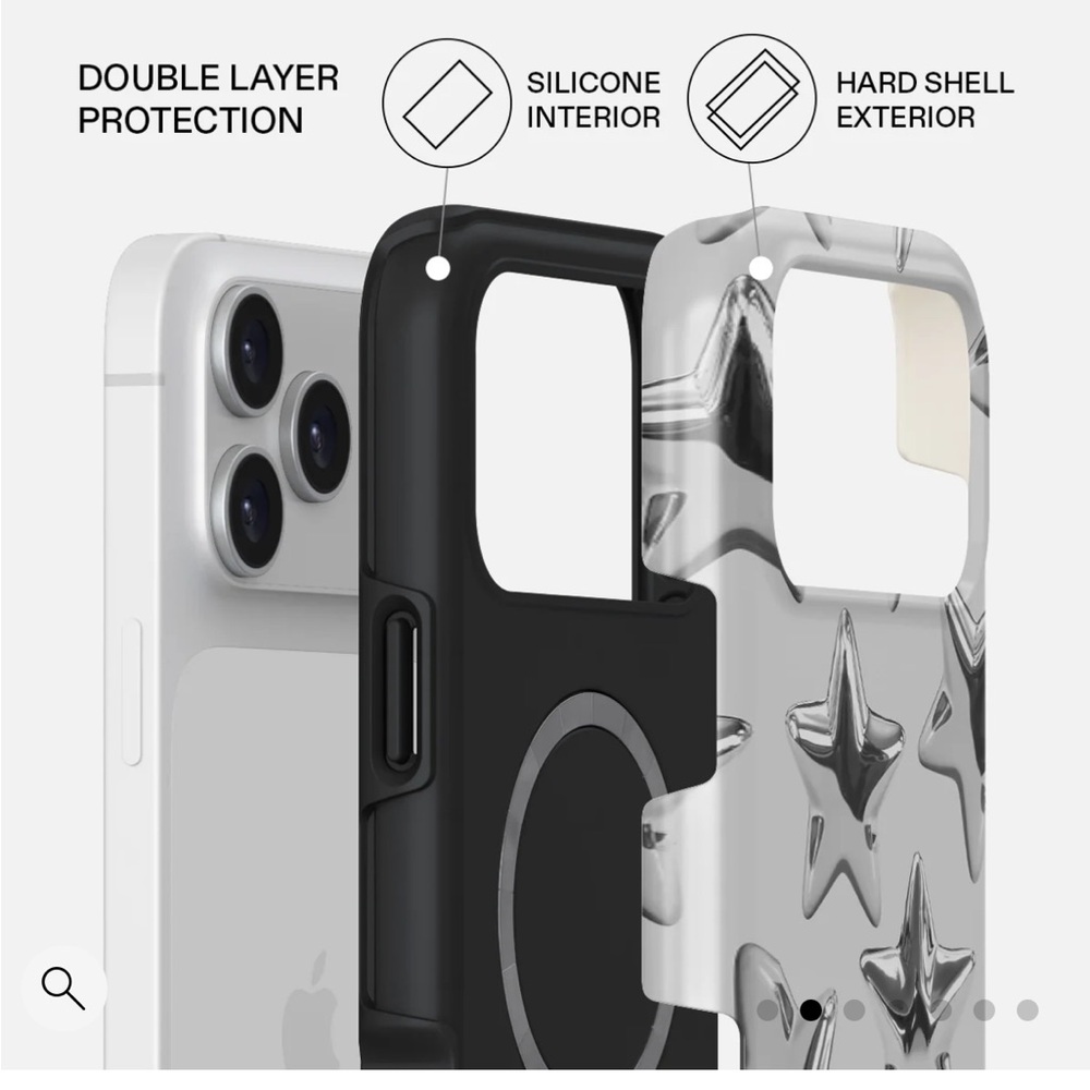 Silver Star Pattern Phone Case Pro Max - Picture 4 of 4
